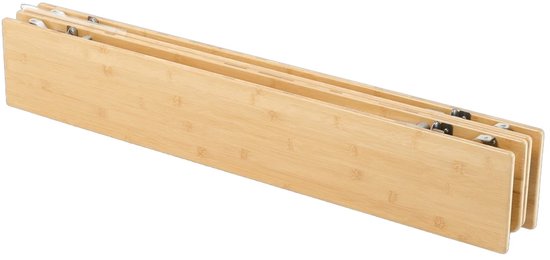 Happy Rhino - Campingtafel Bamboe Wilpattu Inklapbaar - Eettafels - Hout - 100 x 65 van Happy Rhino — afbeelding 4