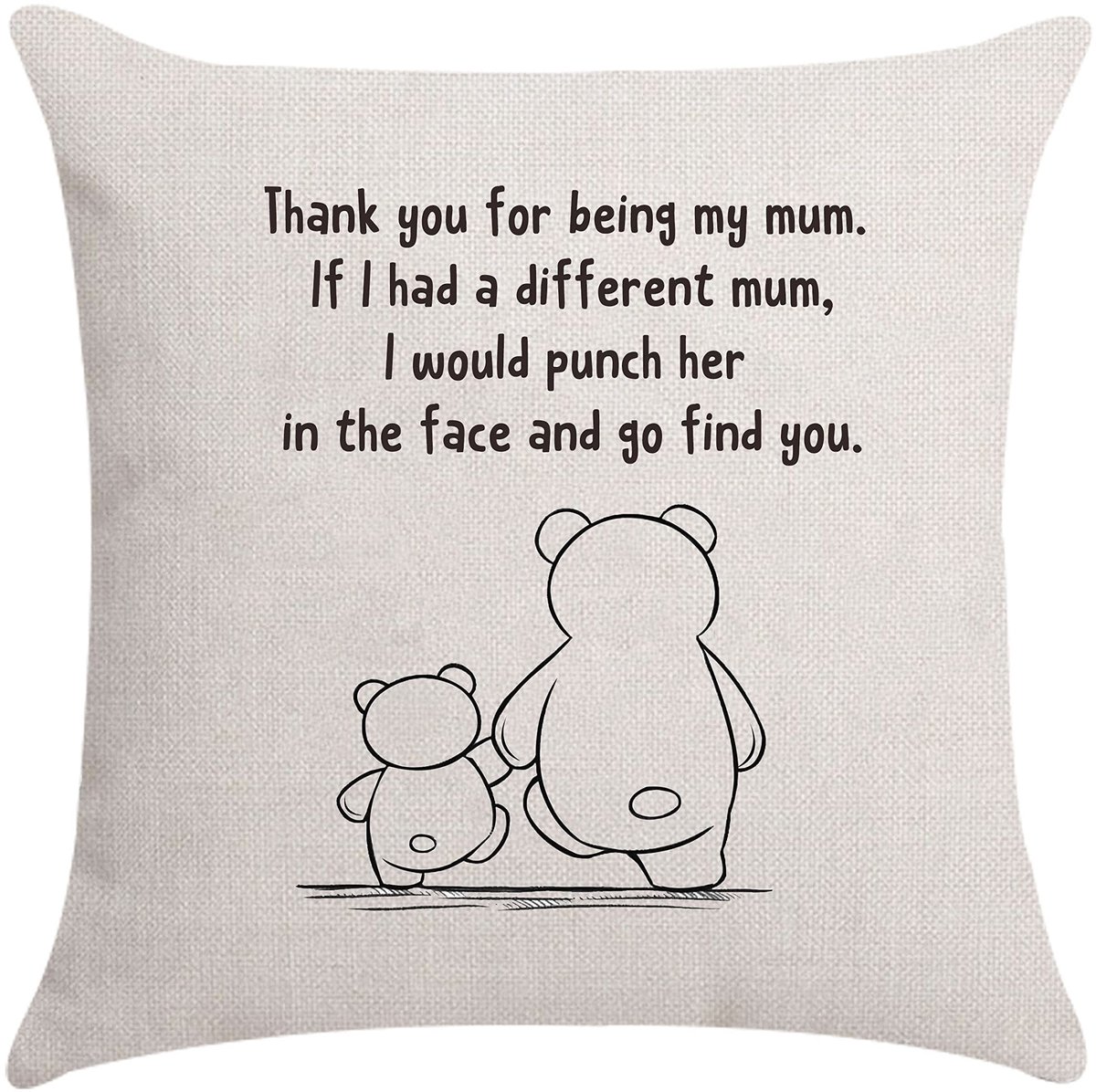 Dailygoods - Mama Kussenhoes - Bedankt om Mijn Moeder te Zijn