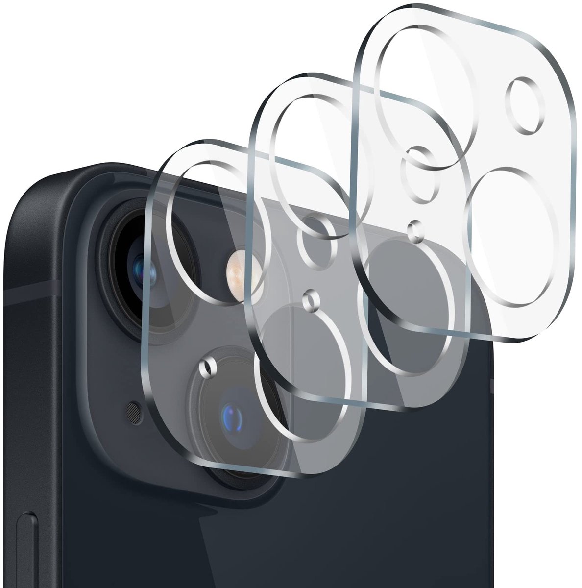 Dailygoods- Cameralensbeschermer HD Duidelijke Anti-Kras - Compatibel met iPhone 14 - iPhone 14 Plus - 3 Stuk - Schokbestendig - Duurzaam - Camera Protector