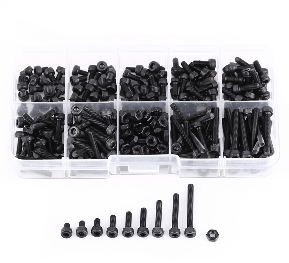 Dailygoods - 280 Stuks M3 Zeskantschroeven en Moeren Set - Assortiment voor DIY