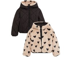 WE Fashion Meisjes reversible jas met capuchon