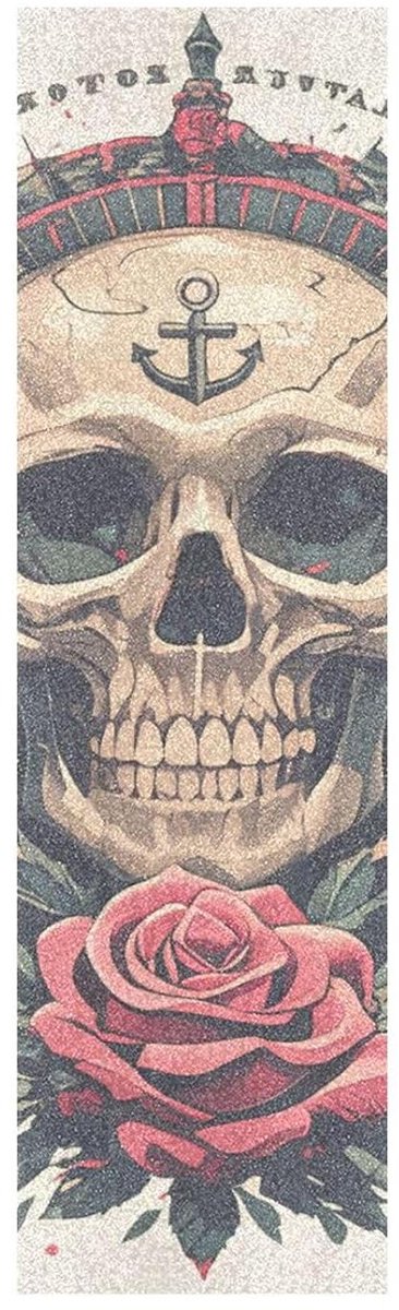 Skateboard Griptape Skate Tape Skateboarden Scheurbestendig 84 x 23 cm Schedel Rozen