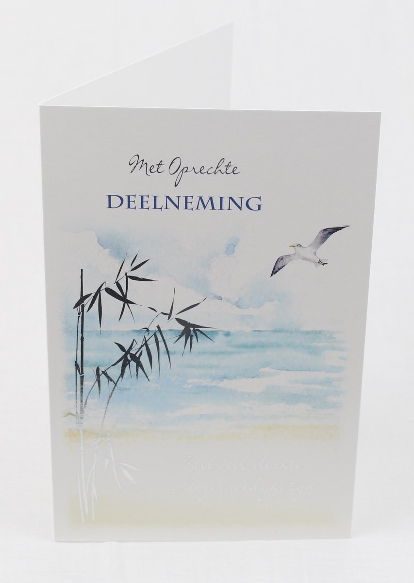 Wenskaart | 6 stuks | ADIOS wenskaart met oprechte deelneming