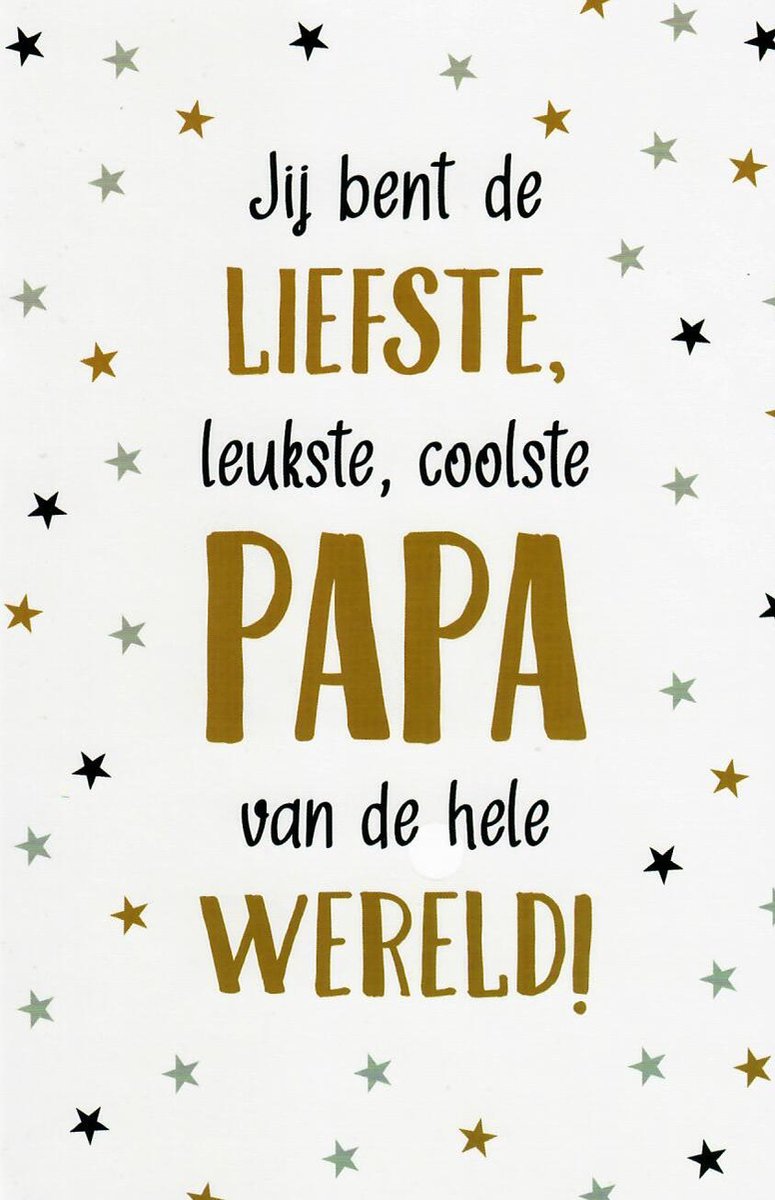 Pappa kaart | Wenskaart | 10 stuks | Jij bent de liefste, leukste, coolste papa van de hele wereld!