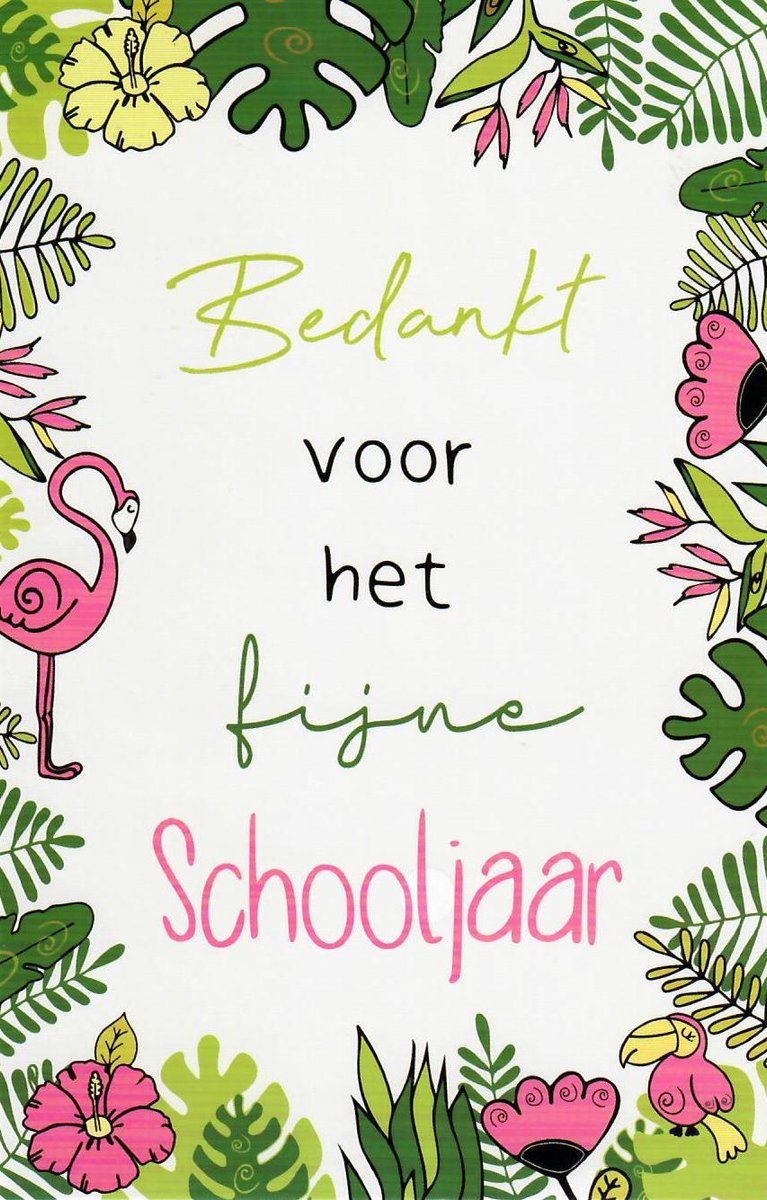 School kaart | Wenskaart | 10 stuks | Bedankt voor het fijne schooljaar