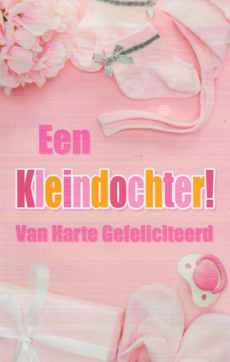 Geboortekaart | Wenskaart | 10 stuks | Een kleindochter van harte gefeliciteerd