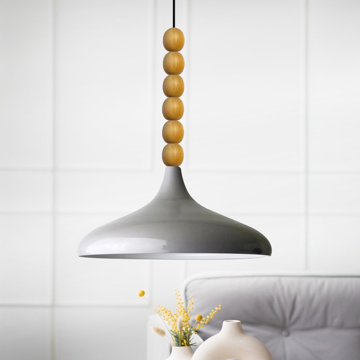 Bamyum Champion hanglamp, industriële Modern stijl, Ø35 cm, grijs metalen lamp