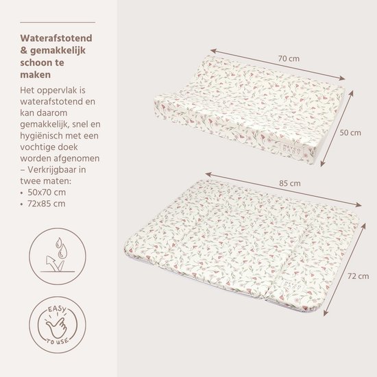 Meyco Baby Flower aankleedkussen - Multicolour - 72x85cm — afbeelding 3