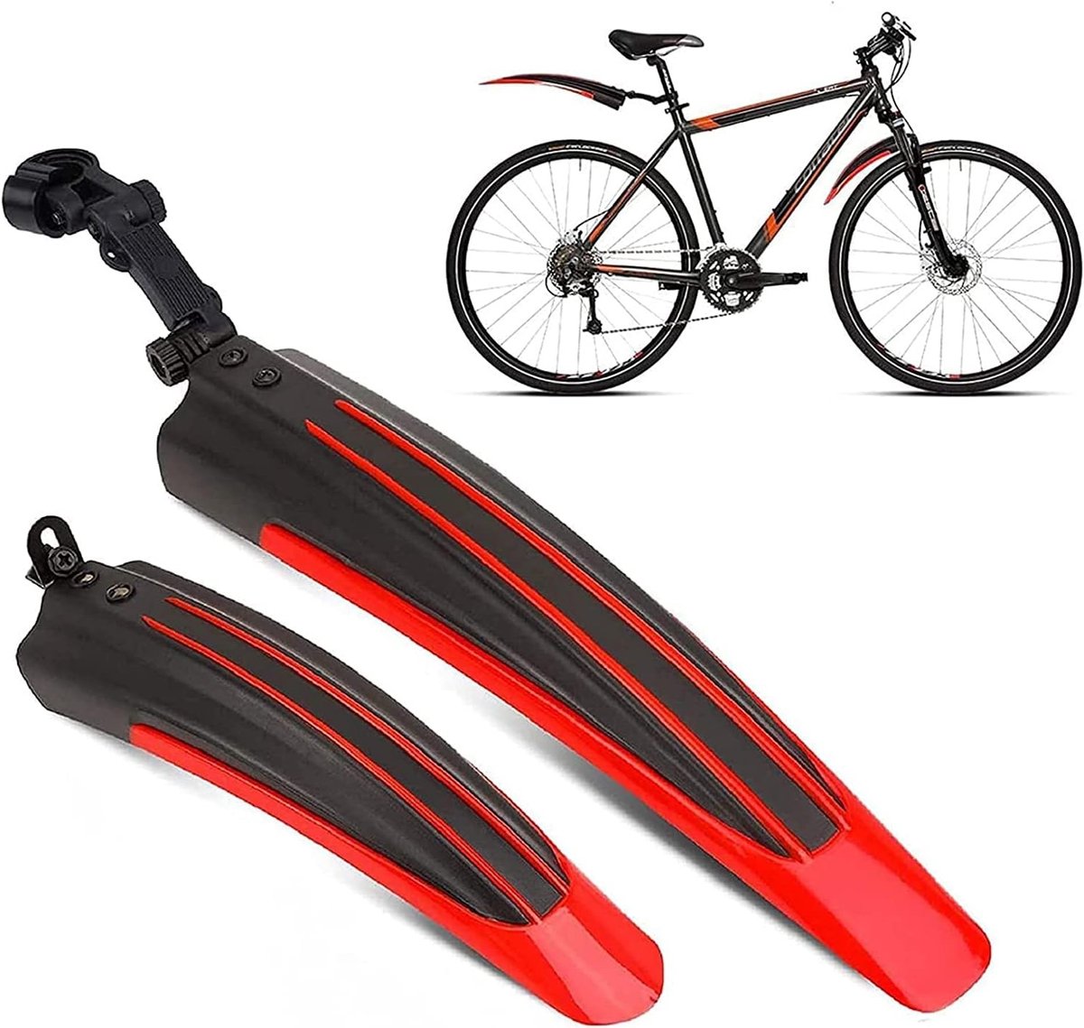 Universele Fietspads Set van 2 Stuks - Verstelbare Voor- en Achtermodderbeschermers Geschikt voor MTB en Stadsfietsen met 20 tot 27 Inch Wielen