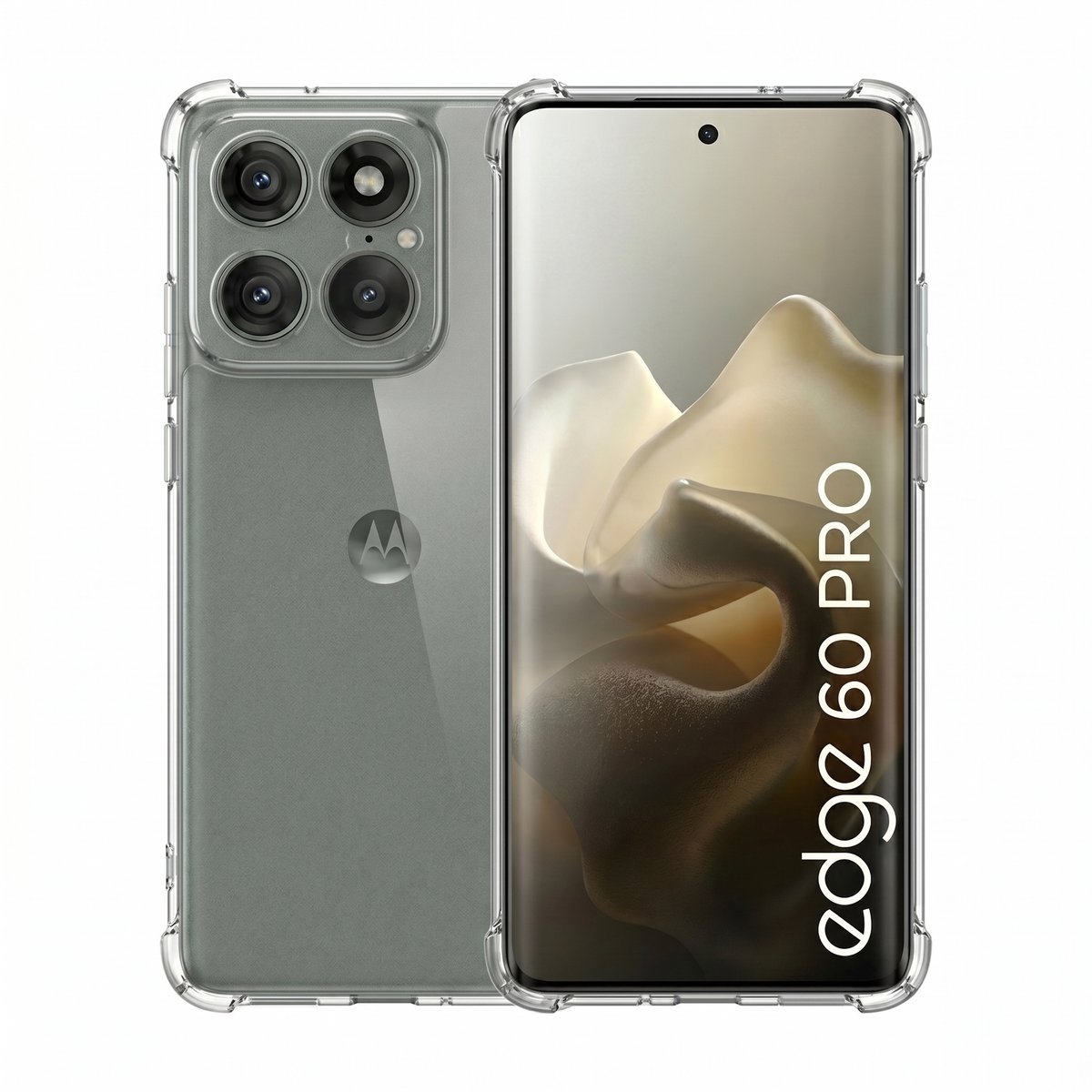 Hoesje geschikt voor Motorola Moto Edge 60 Pro – CrystalClear Back Cover – Schokbestendig – Transparant
