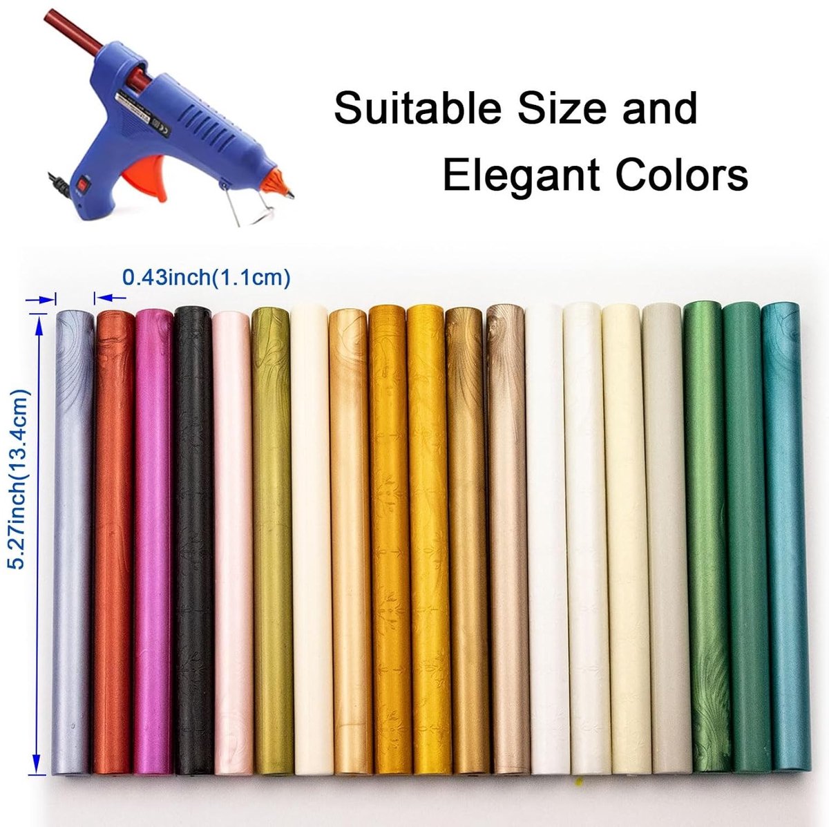 16 Stuks Lijmpistool Wax Seal Sticks voor Trouwinvites, Kaarten en Enveloppen - Gouden Sealing Wax voor Creatieve Projecten