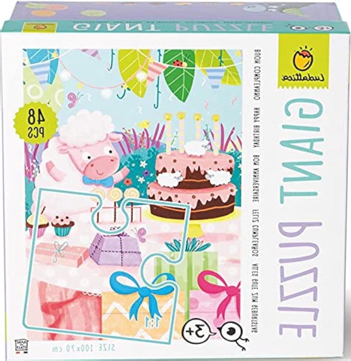 Reuzenpuzzel 48 Stukjes - Verjaardagspuzzel Kinderpuzzel - Samen Puzzelen - Grote Kartonnen Stukjes - 48 Stukjes - Meerkleurig