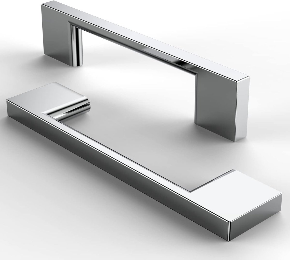 Set van 5 Keuken- en Meubelhandgrepen in Chroom, 96mm, Perfect voor Kasten en Lades