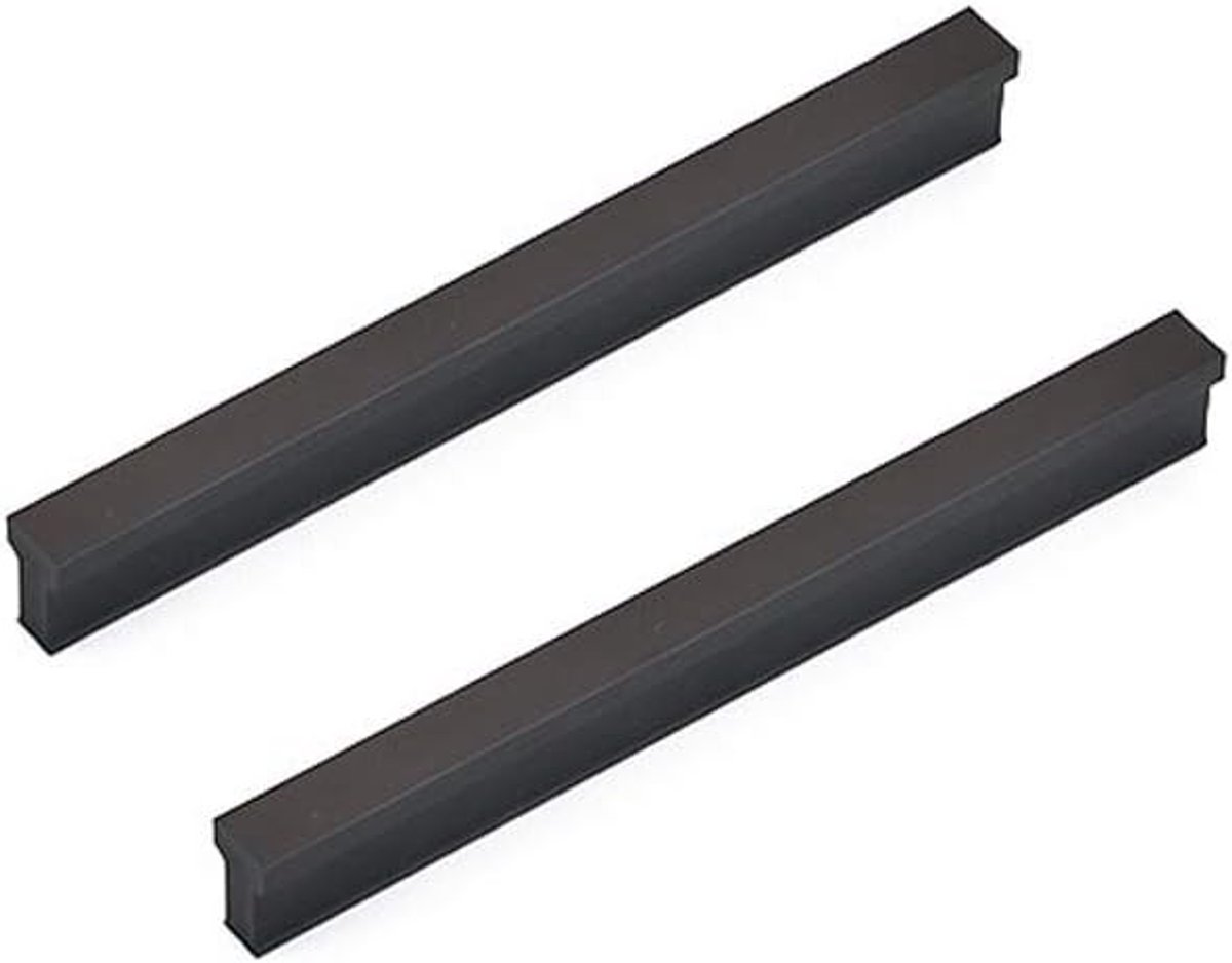 T-Shaped Deurgrepen van Aluminium Legering voor Keukenkasten en Kasten - 2-Pack in Mat Zwart, Ideaal voor Meubelrenovatie en Interieurdecoratie