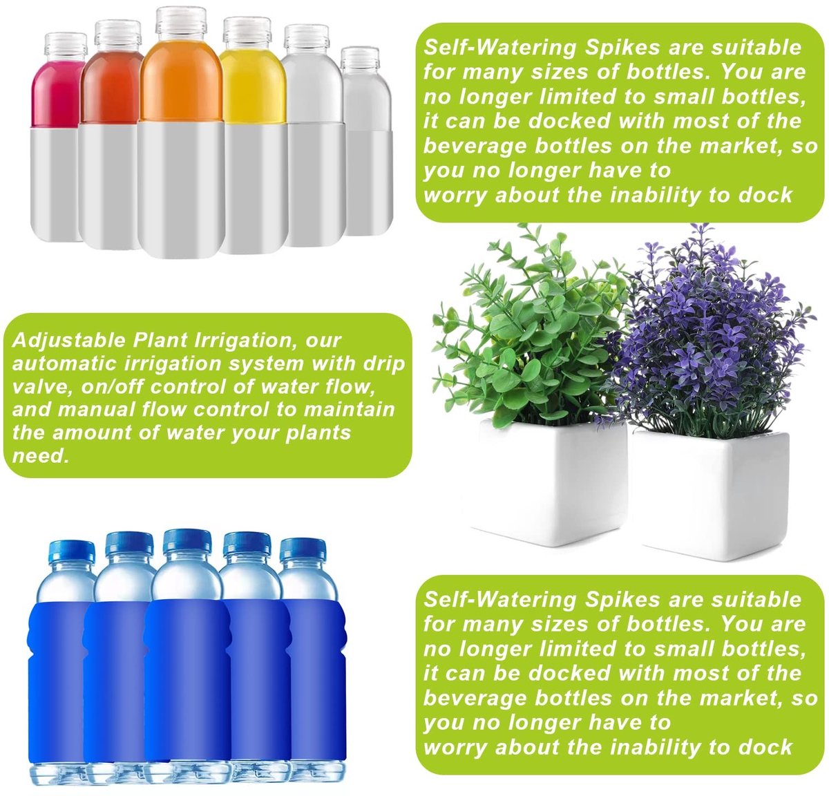 Complete Automatische Irrigatieset voor Tuinplanten - 15 Stuks Verstelbare Watergeefsystemen voor Binnenplanten met Langzame Afgifte Ventiel en Bloemenirrigatie