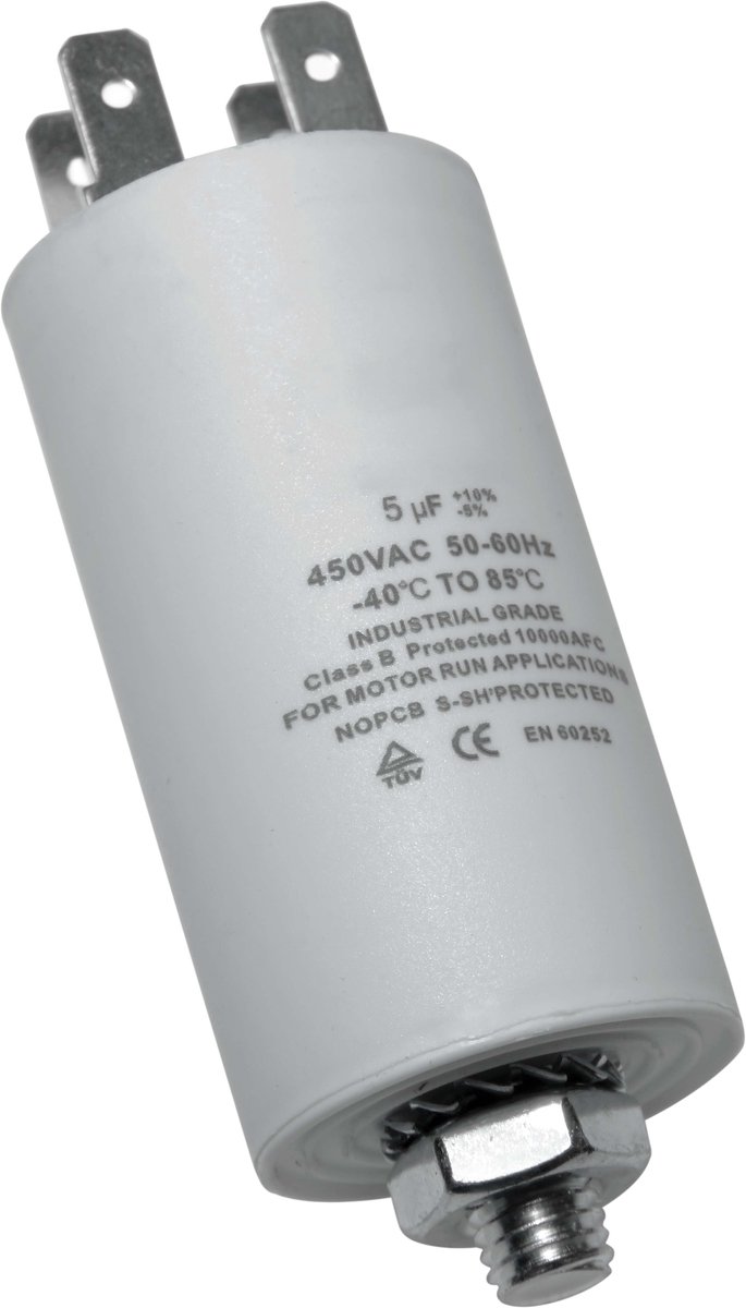 Dparts condensator 5 µF - universeel - 450V - universele aanloopcondensator - 5uf 450vac startcondensator