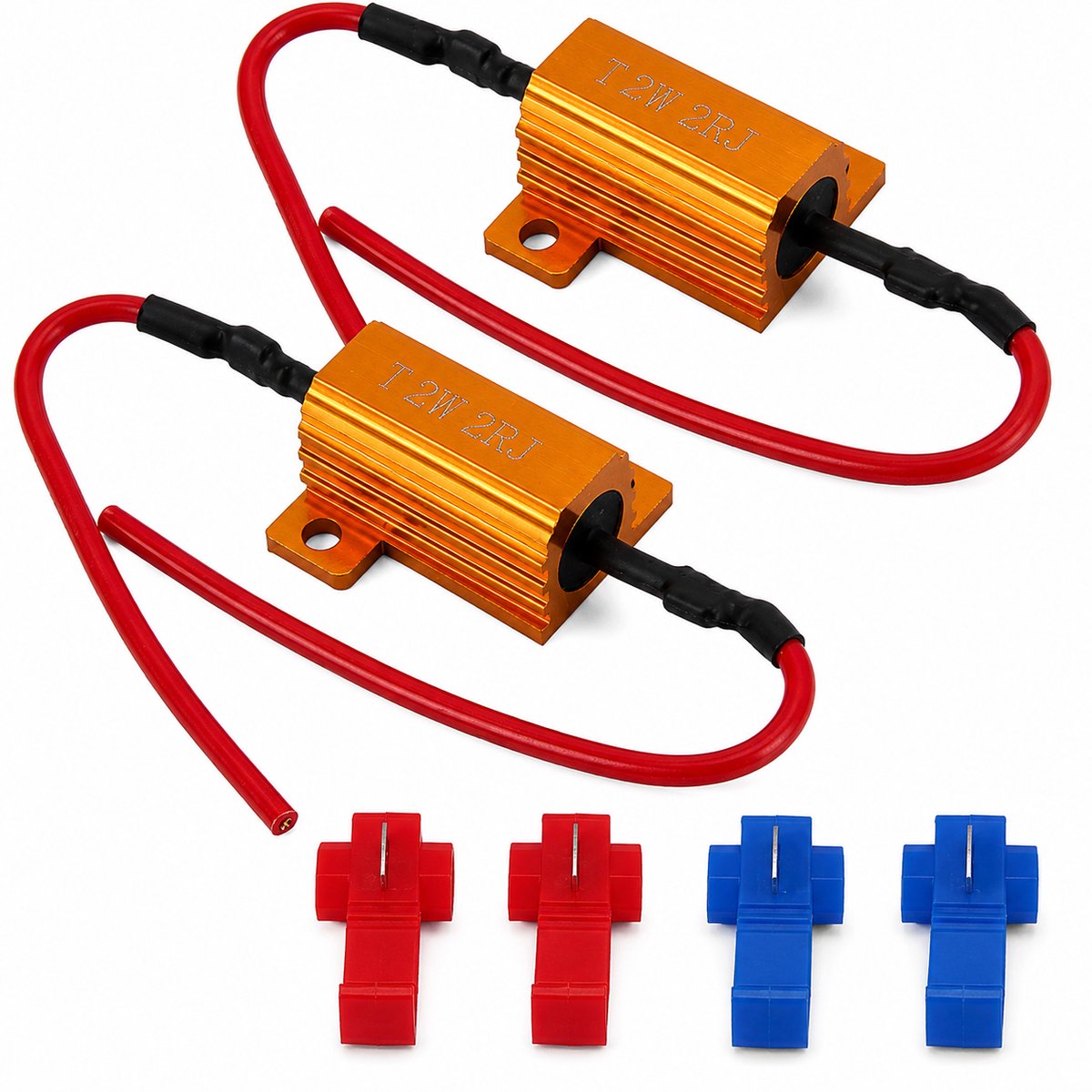 TLVX 2 stuks Weerstanden 25W / LED Knipperlicht Weerstand 25Watt / CANBUS / Decoder / Xenon belasting weerstand / Turn Signal No Hyper flash / Geen fout melding bij LED / Universele 25 Watt Weerstanden (2 stuks)