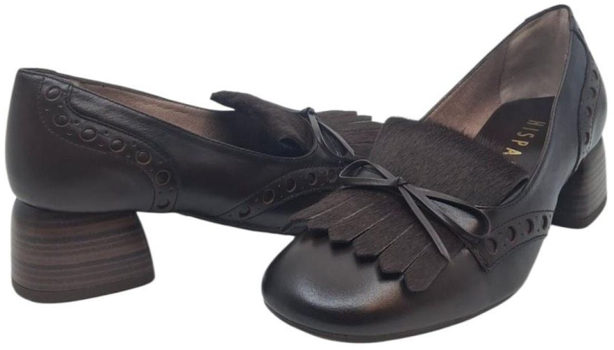 Hispanitas Soho HI265192 Espresso | Mocassin met ponyhaar