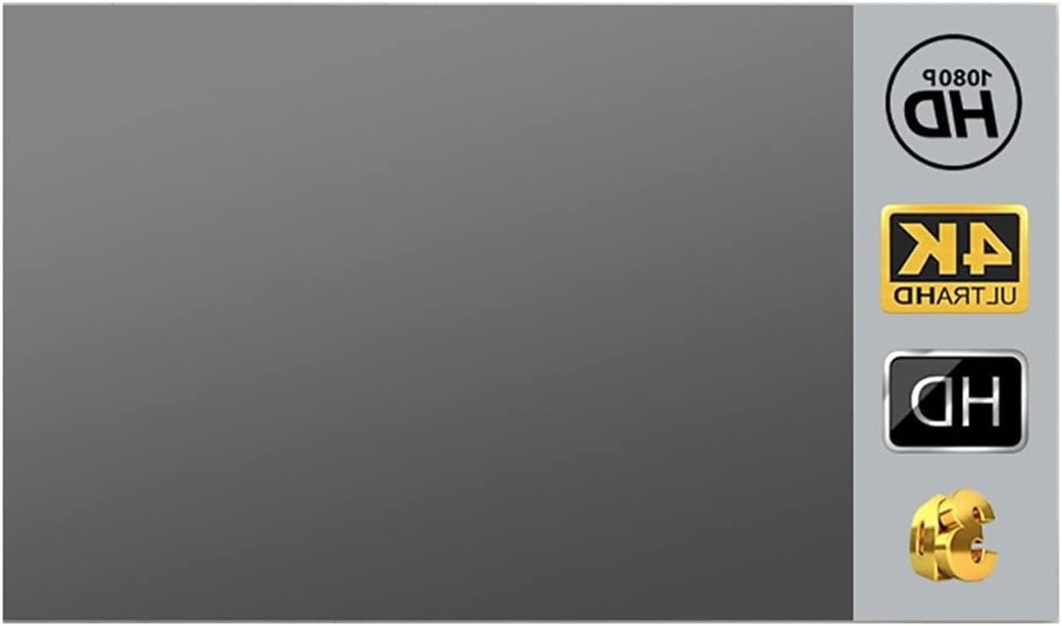Projectiescherm - Draagbaar Scherm - Thuisbioscoop - Hoge Helderheid - 72 Inch - Grijs