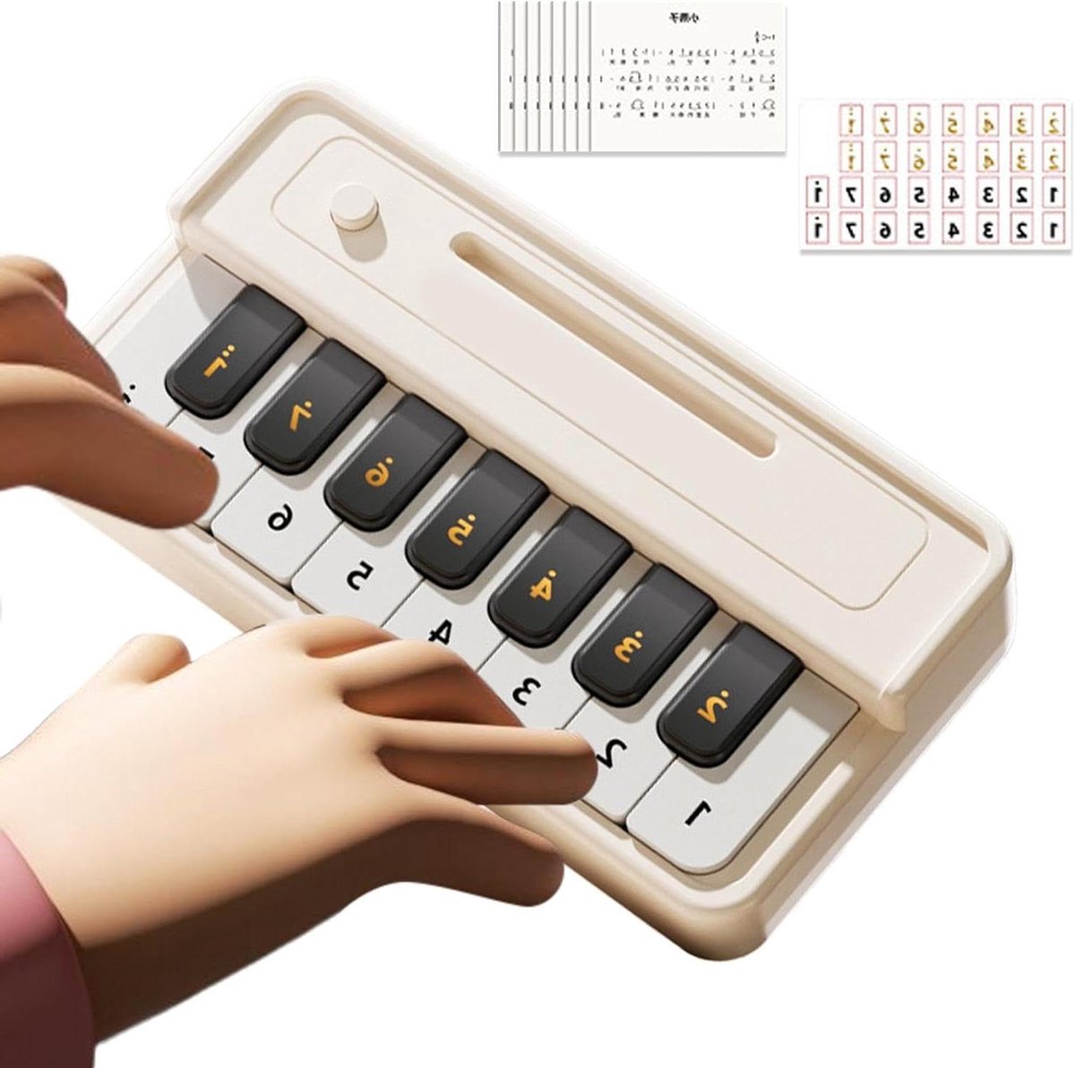 Elektrisch Kinder Keyboard - Mini Piano Speelgoed - Muziek Leren - Lichtgewicht Compact - 201 cm - Wit