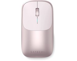 Satechi Slim EX Draadloze Muis – Bluetooth 5.3 Connectiviteit – Verbinding met Twee Apparaten – Hoogwaardige Duurzame Materialen - Roze