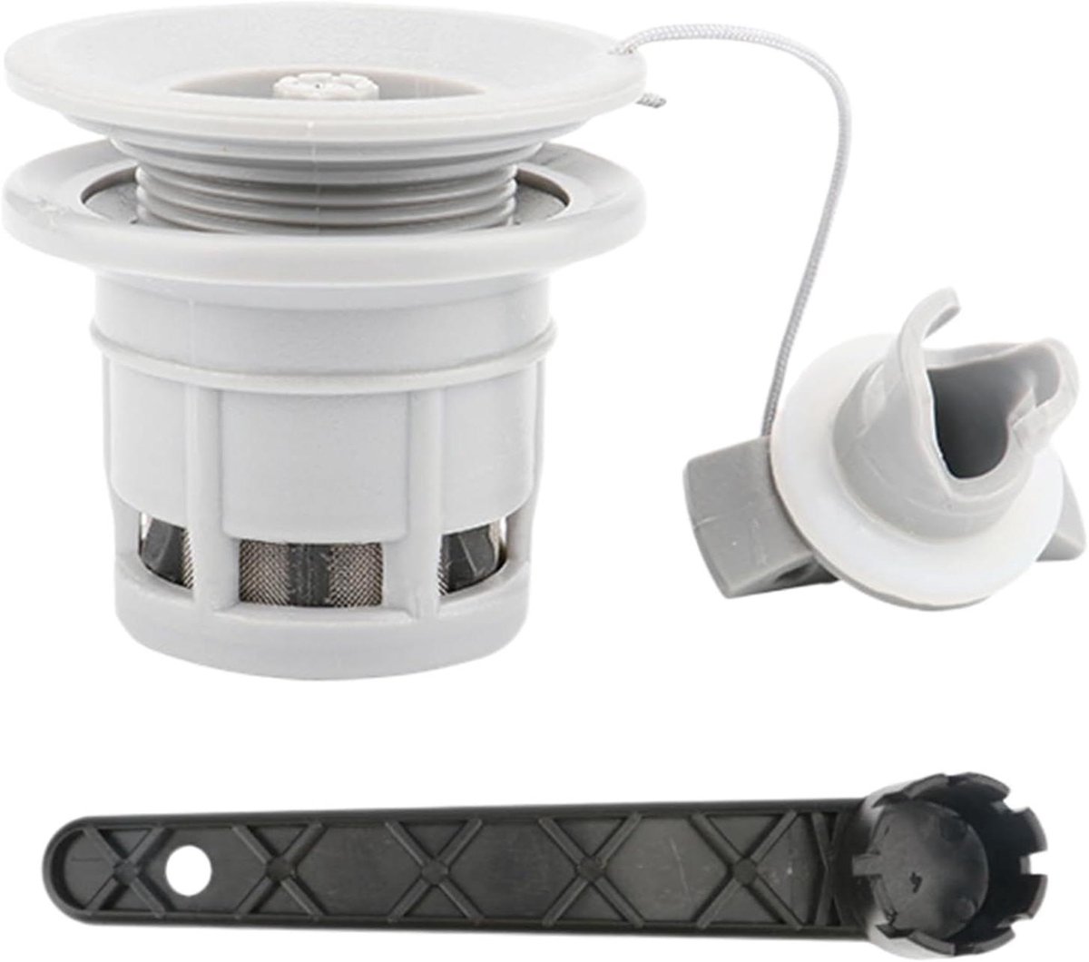 Opblaasbare Boot Luchtplug - Ventiel Vervanging - Watersport Accessoire - Spring Lock Technologie - 8 Gaten - Zwart