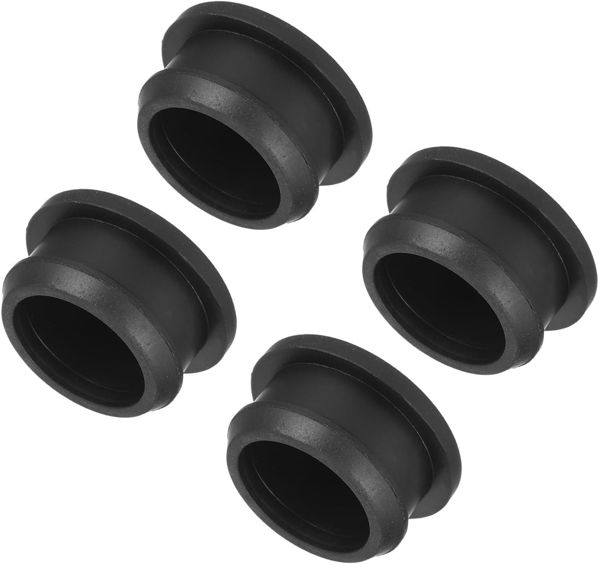 SnelShoppen - Silicone Stopper 25mm - Zwarte Silicium Stoppen voor Waterdichte Afsluiting - 4 Stuks - Geschikt voor Meetinstrumenten, Cosmetica en Meu