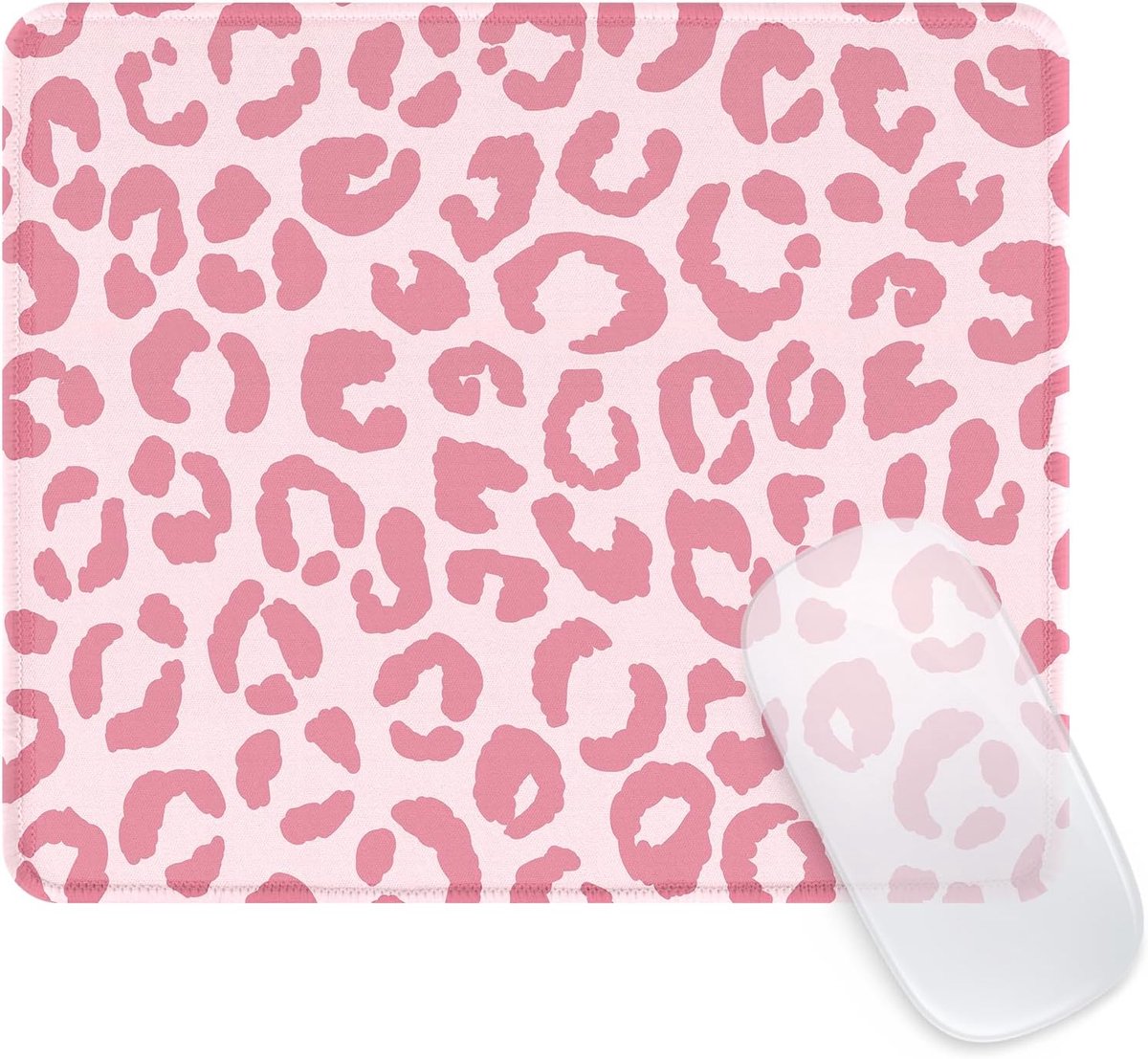 SnelShoppen - Muismat Vierkant Schattige Luipaard Muismat Voor Kantoor En Thuis Met Motief Waterproof Antislip Rubber Onderkant Computer Muismatten Vo