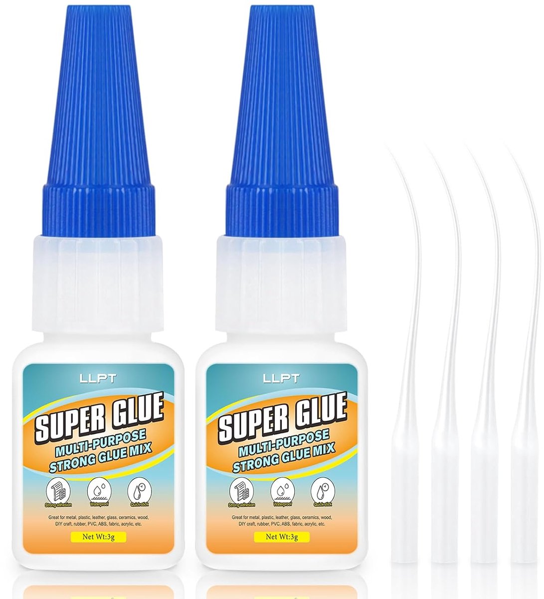 Super sterke secondelijm 2-pack - transparante multi-purpose lijm - anti-clogging - ideaal voor reparaties - ShopVlot