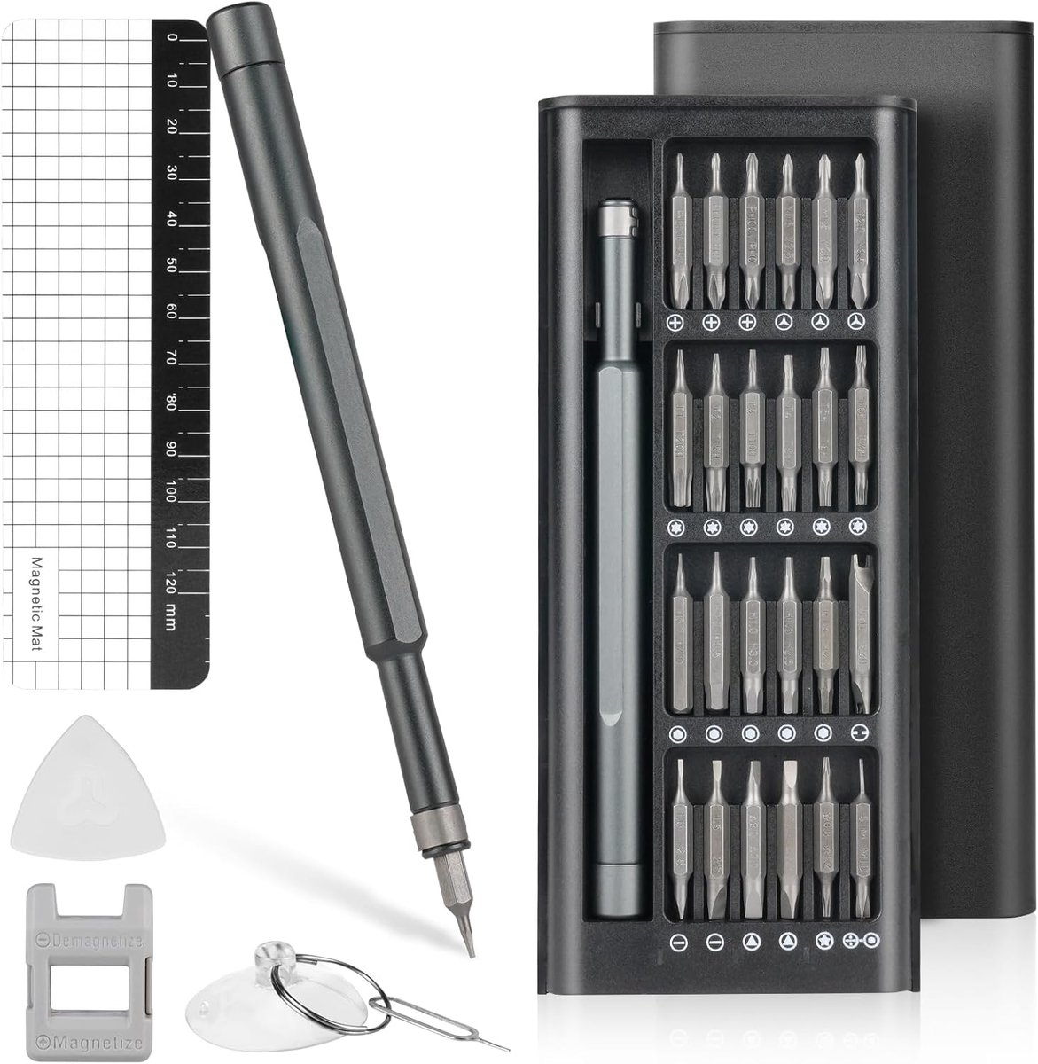 SnelShoppen - 54-in-1 Precisie Mini Schroevendraaier Set - Draagbaar, Micro-Magnetisch, Geschikt Voor iPhone, Smartphones, Laptops, PC