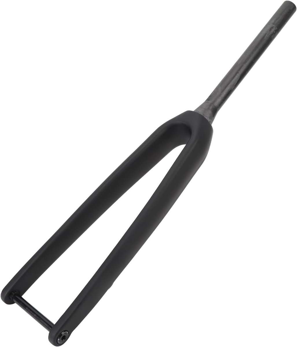 SnelShoppen - Racing Voorvork Fietsen 1-1/8 Inch Carbon Fiber 3K 100x12mm Thru Axle 45mm Offset Voor Flat Schijfremmen