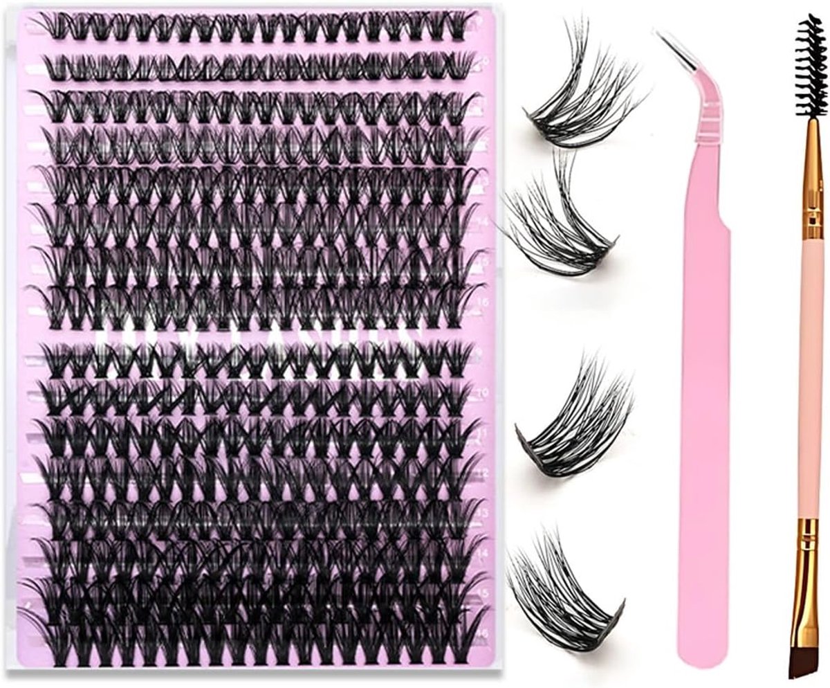 Pack of 288 Eyelash Extensions Artificial Eyelashes Natural DIY Eyelash Extension Cluster Eyelashes 30D 40D Mink - ShopVlot