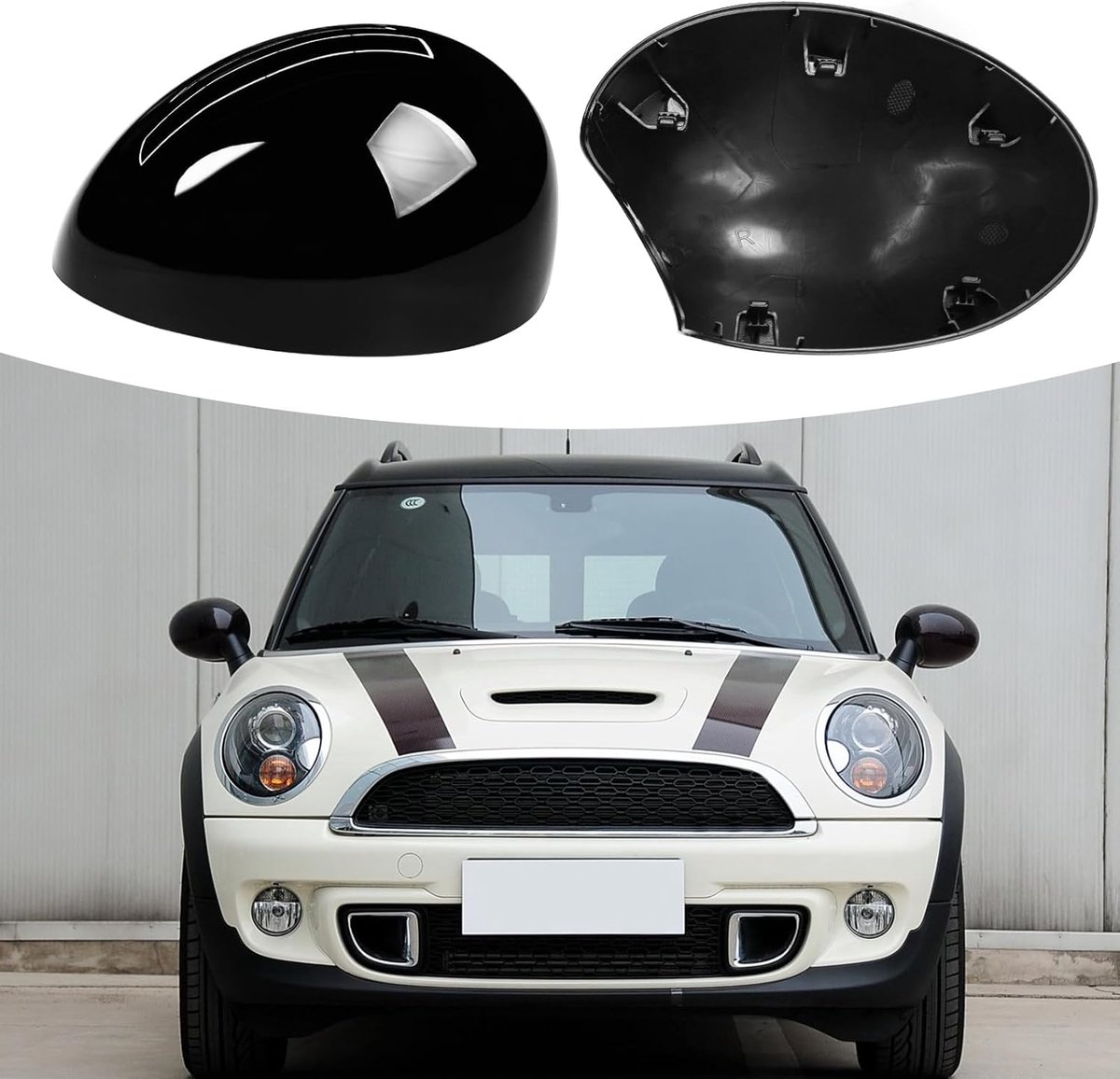 TTCR-II Mirror Covers Compatible with R56, R55, R56, R57, R58, R59, R60, R61, Side Mirror Housing 2007-2015, Rear View - ShopVlot