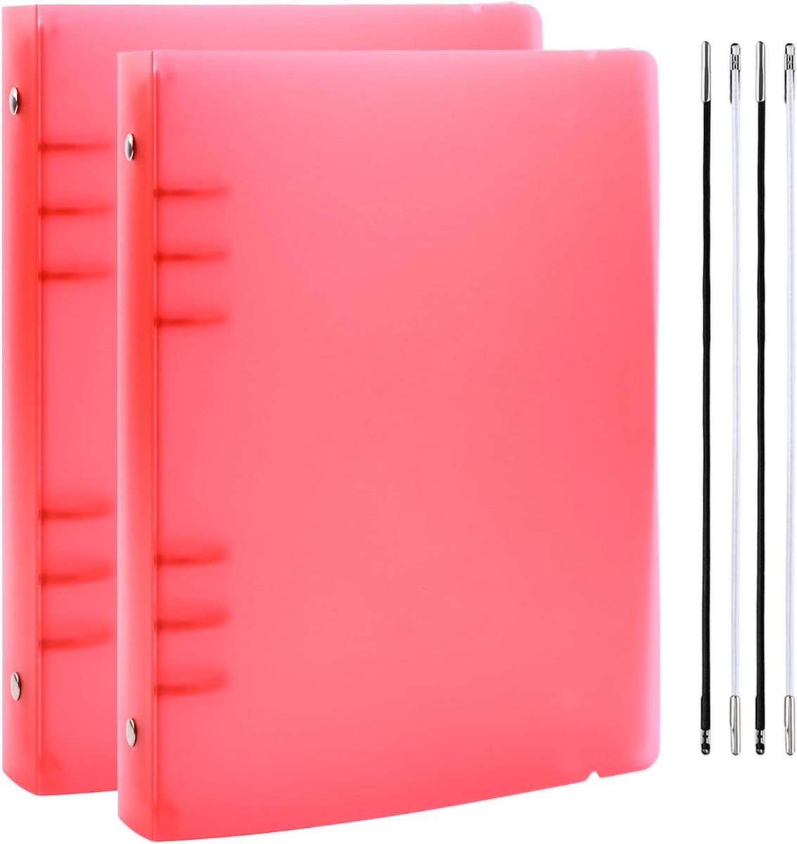 BAOFALI 2 Stks/set A5 6 Ring Binder Cover Schoon Transparant Zacht PVC voor Hervulbare Notebook Shell metMatte - ShopVlot
