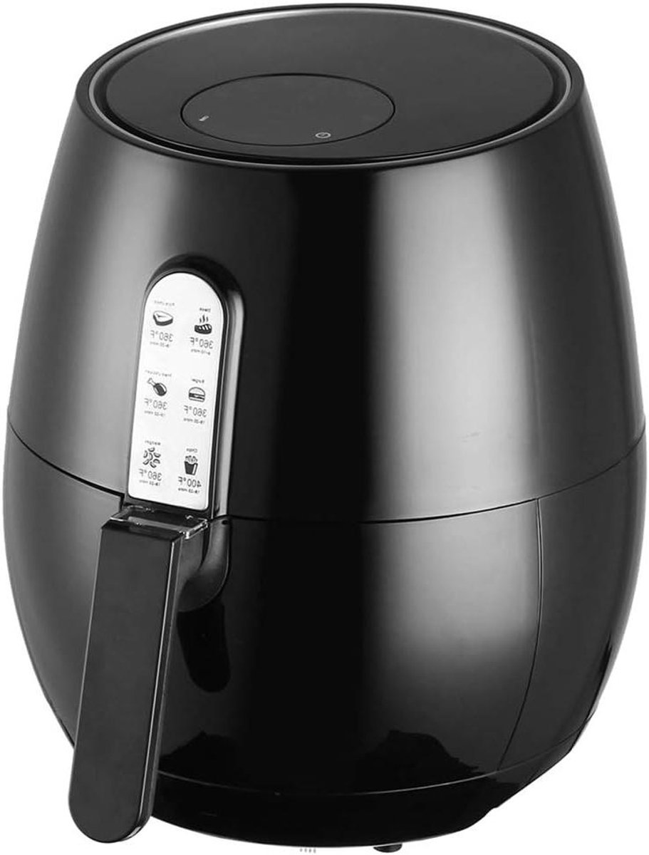 Airfryer XXL - Hete Lucht Friteuse - Gezond Bakken - Olievrij Frituren - 5.2 liter - Zwart