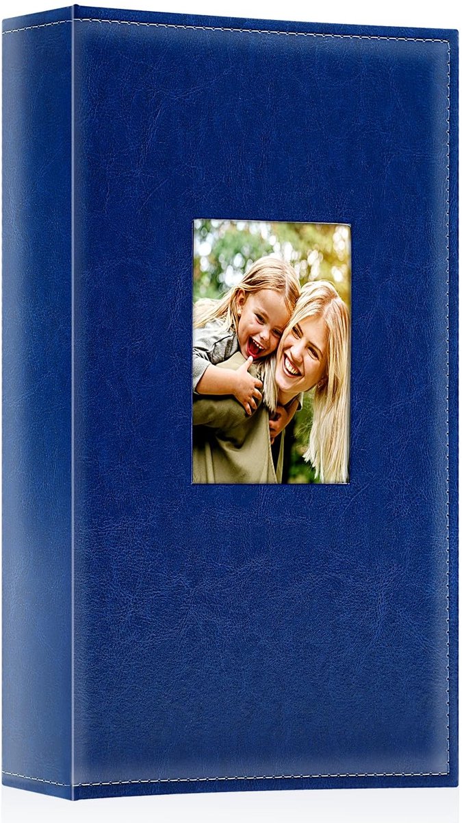 Omgoods - Traditioneel Fotoalbum voor 10 x 15 cm Foto's in Blauw