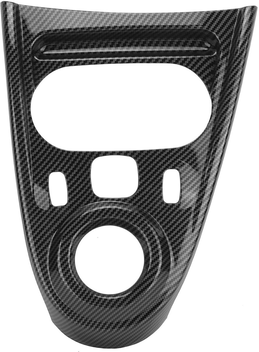 Omgoods- Versnellingspookpaneelafdekking Koolstofvezelstijl - Schakelpaneel Bekleding - Vervangingssticker - ABS Materiaal - Voor Smart Fortwo/Cabriolet/Forfour 2015-2021 - Duurzaam en Schokbestendig