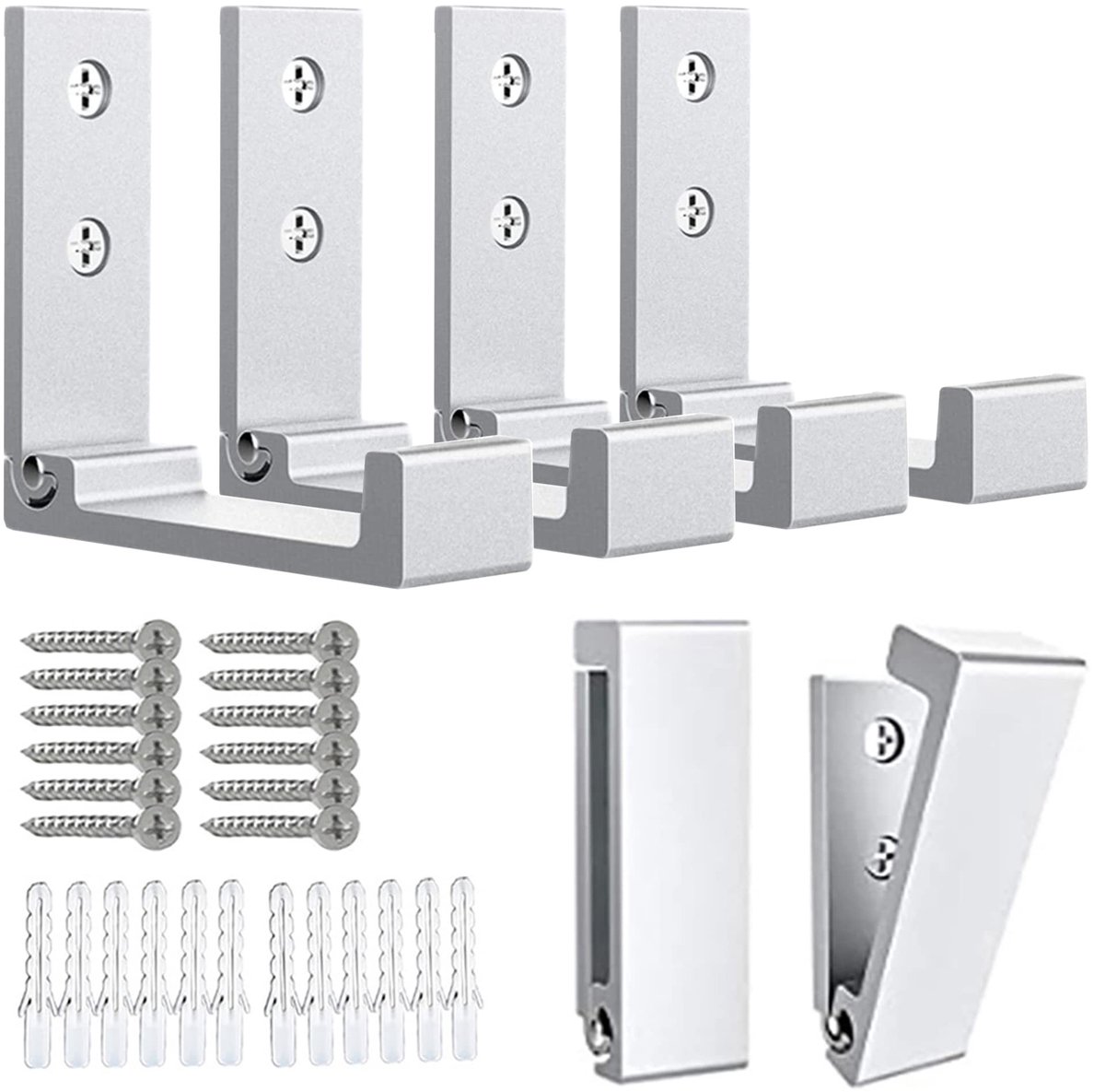 Omgoods - Vouwbare Wandhaken Set van 6 voor Jassen en Tassen