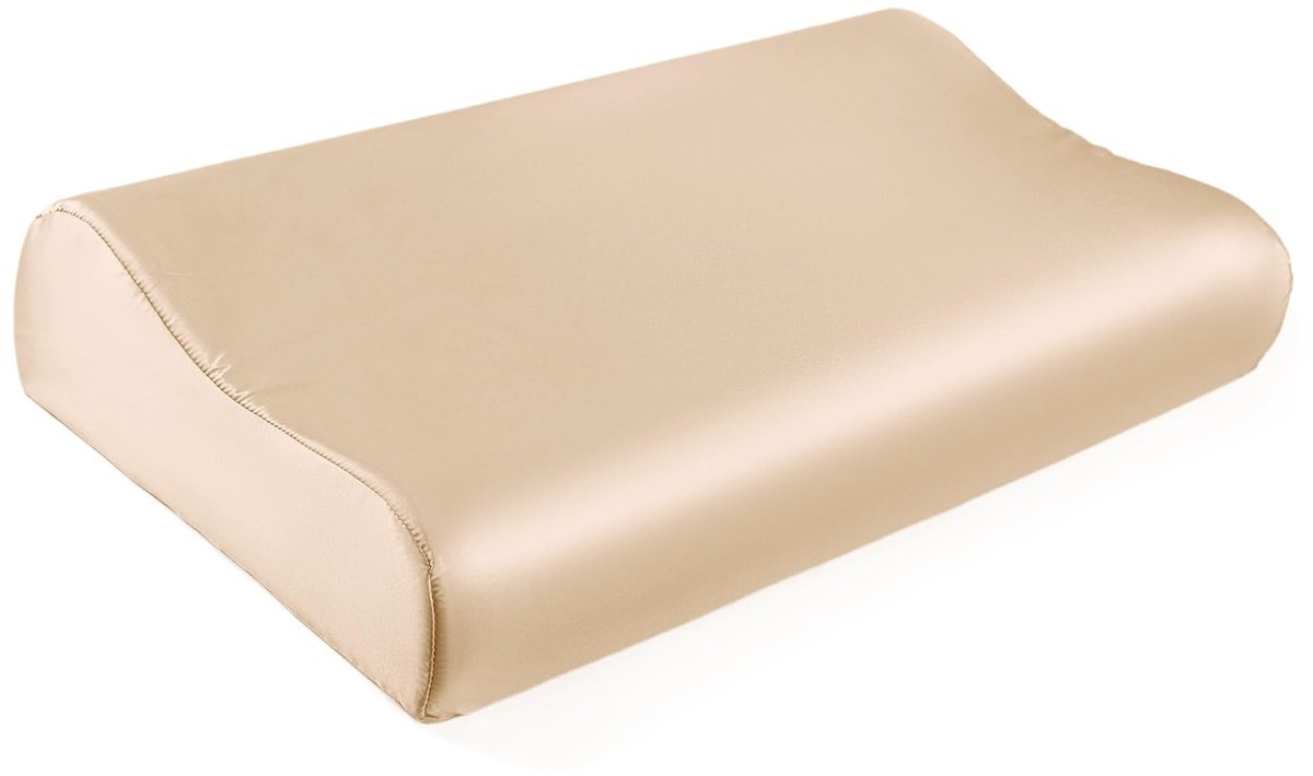 Omgoods - 100% Mulberry Zijde Kussenhoes - Voor Geheugenfoam Hoofdkussen 50x30cm
