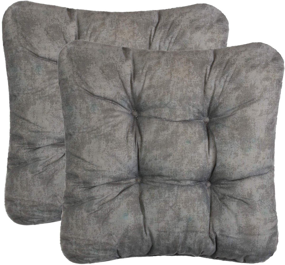 Omgoods - Set van 2 Stoelkussens Decoratief Grijs