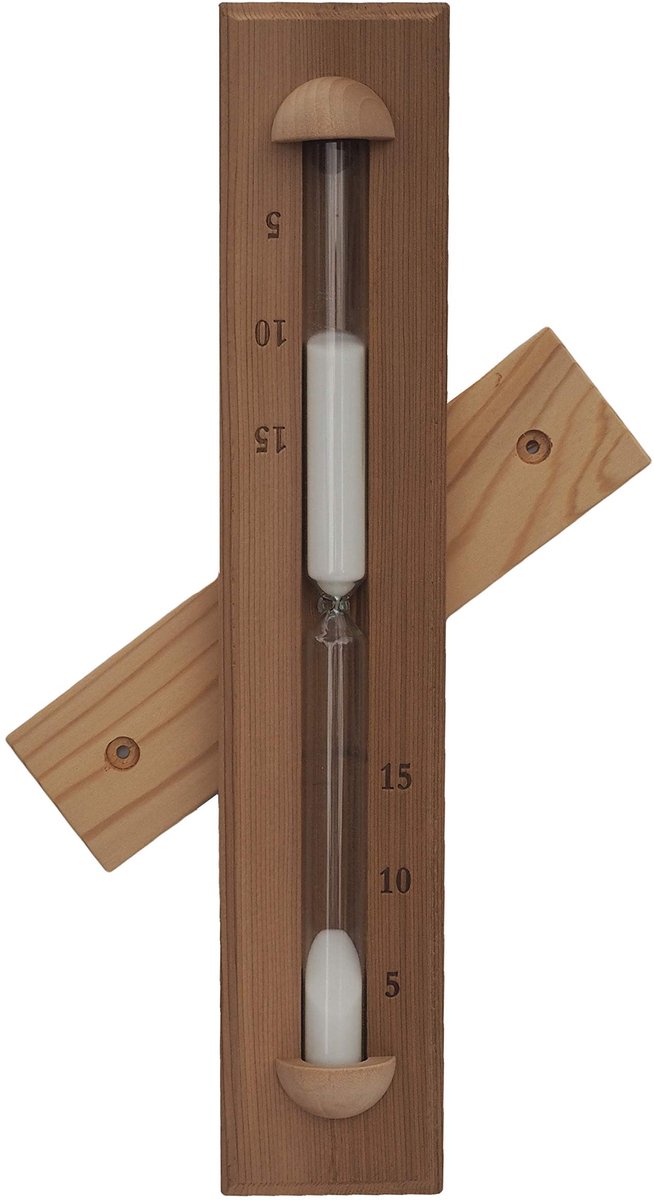 Omgoods - Deluxe Sauna Zandtimer 15 Minuten - Wandgemonteerd Cederhout