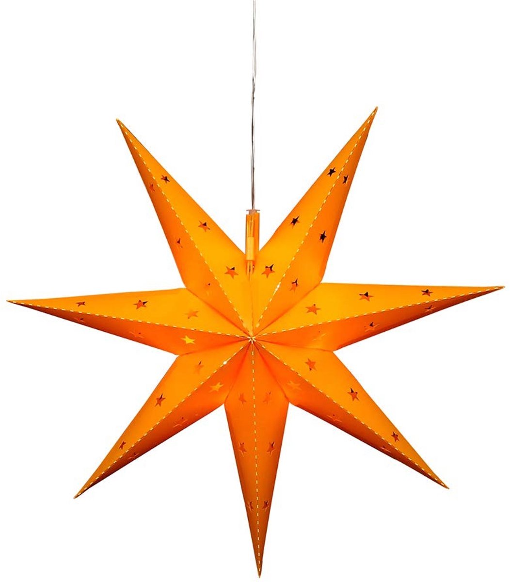 Omgoods - Gele Adventster van Plastic met LED Verlichting