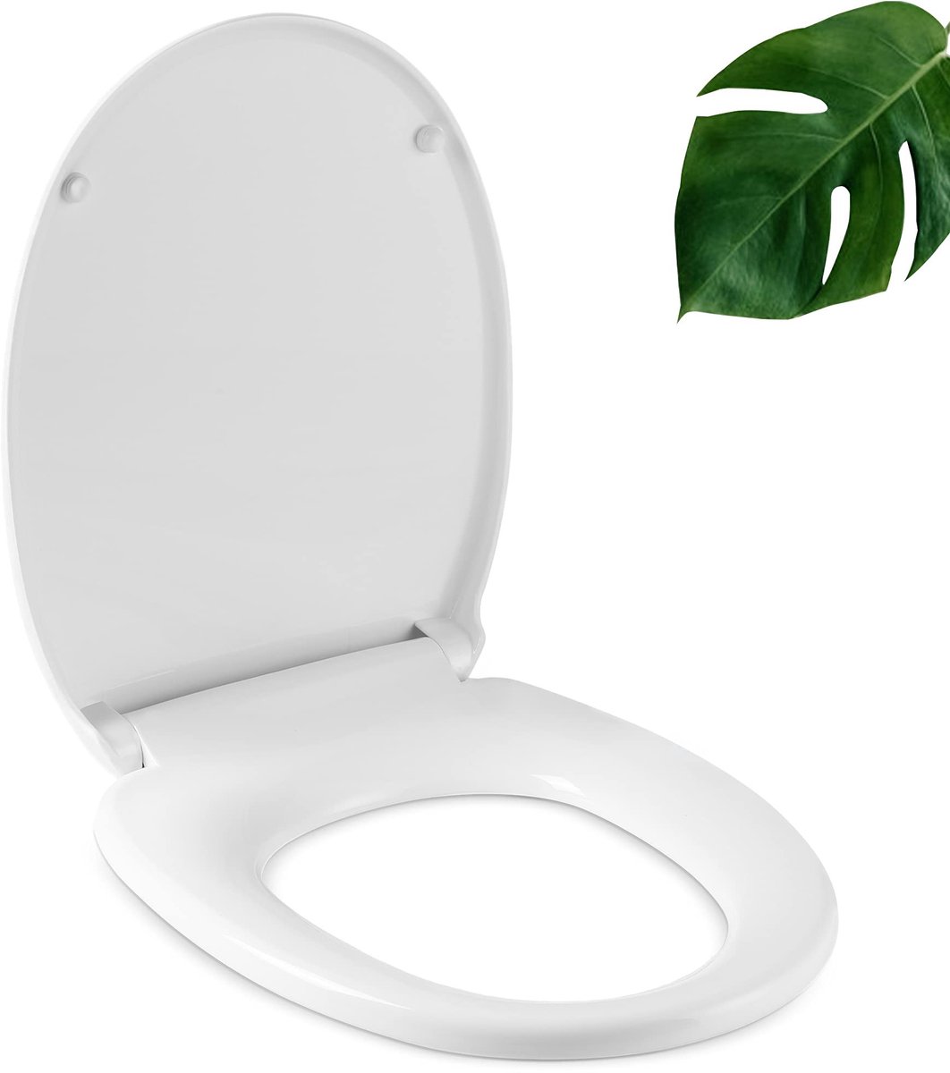 Omgoods - Toiletzitting met Schokabsorberend Mechanisme, Wit