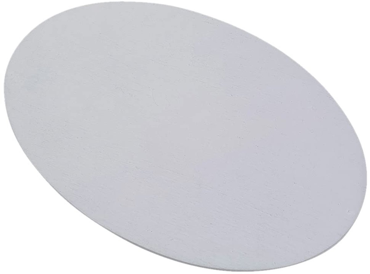 Omgoods - Oval Aluminium Kaarsenplateau 20.5x14cm Wit