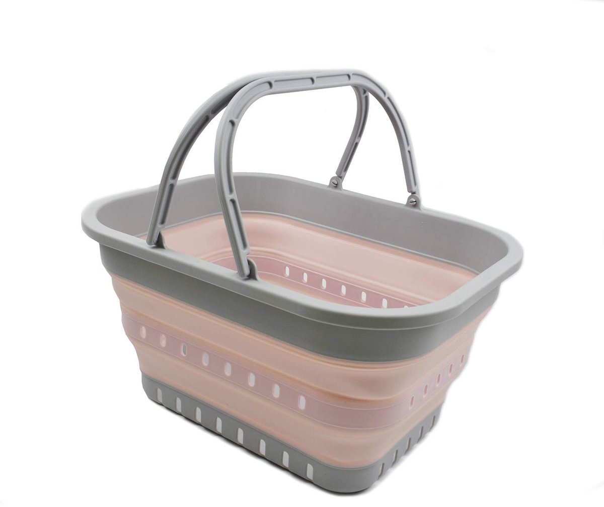 Omgoods - Vouwbare Opbergmand met Handvat voor Picknicks en Winkelen