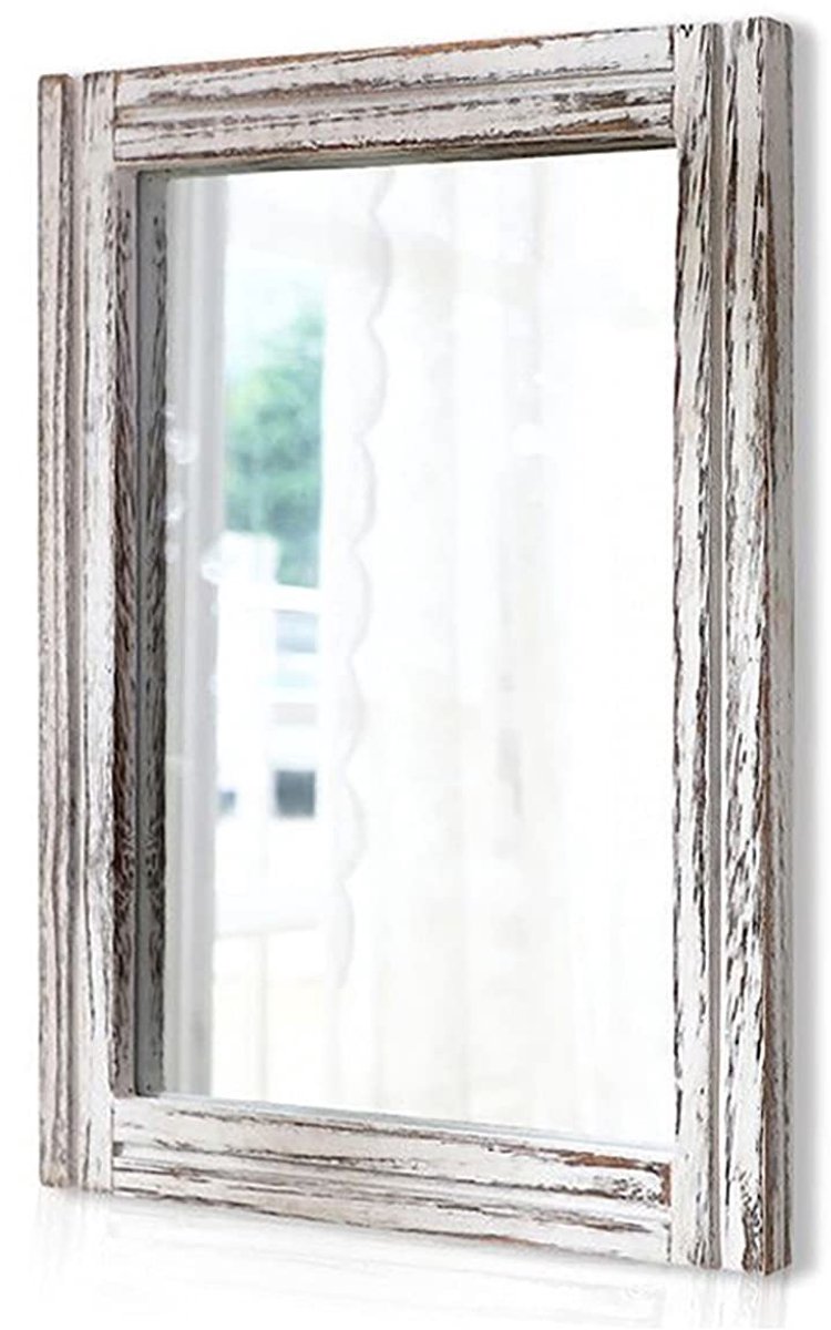 Omgoods - Rustieke Houten Wandspiegel voor Badkamer en Slaapkamer
