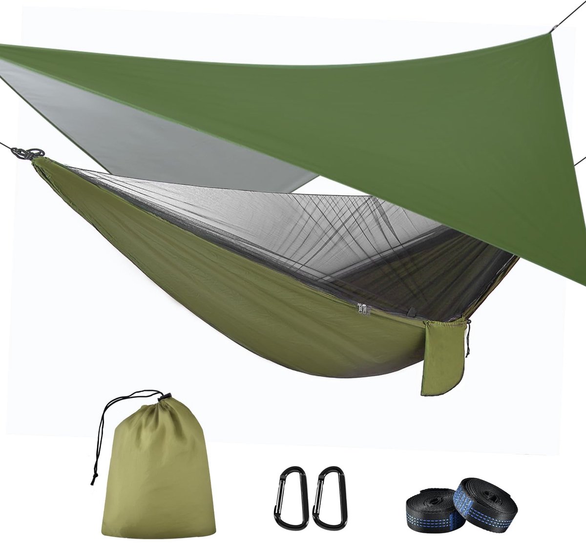 Omgoods - Hammock met Muggennet en Tentzeil - Ultralicht voor Buitenactiviteiten