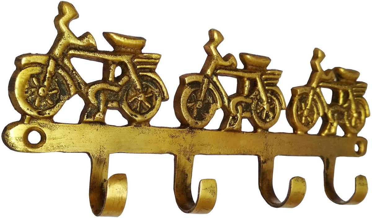 Omgoods - Vintage Messing Wandhaak, 'Cycles Galore'
