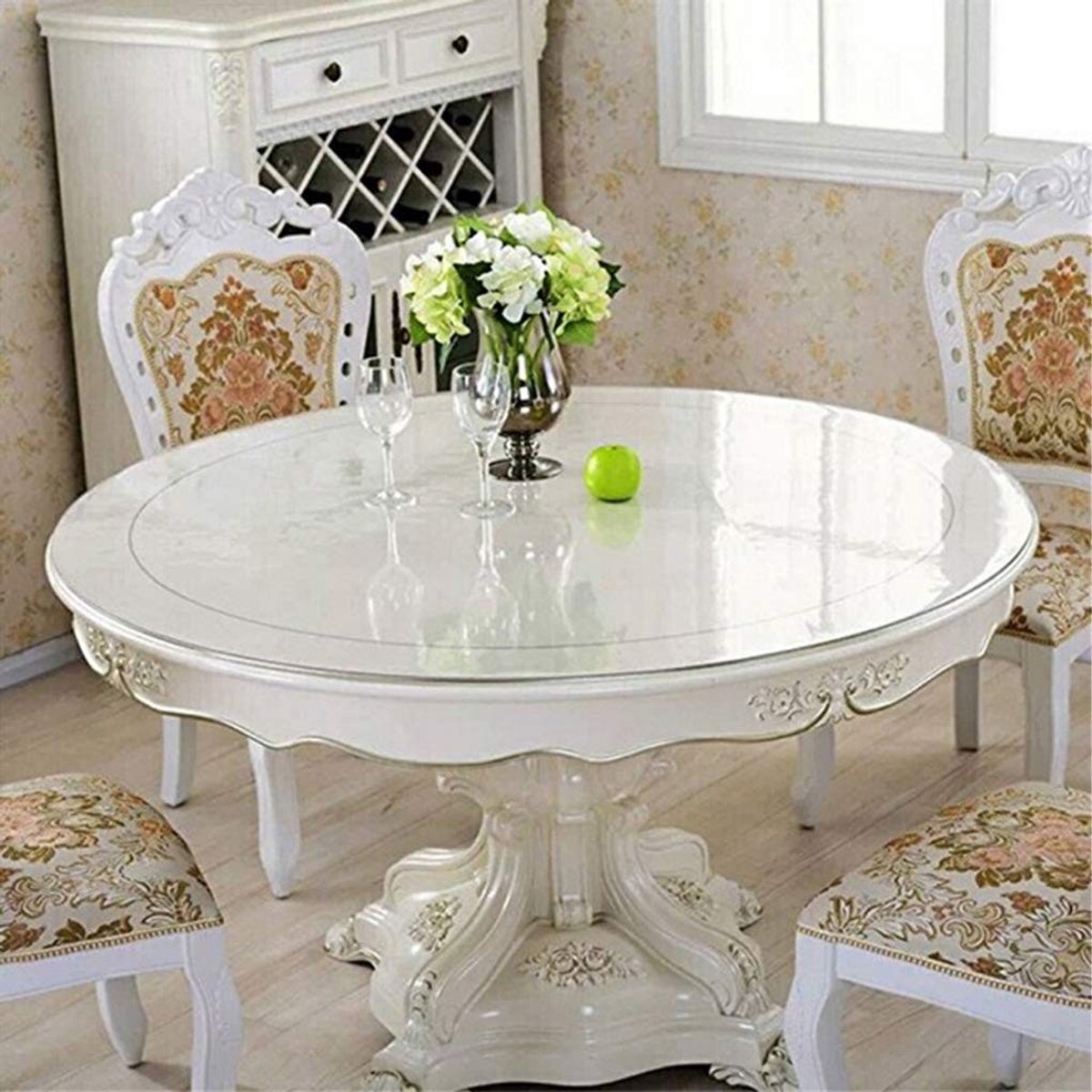 Omgoods - Transparante PVC Tafelkleed Rond 100 cm voor Meubelbescherming