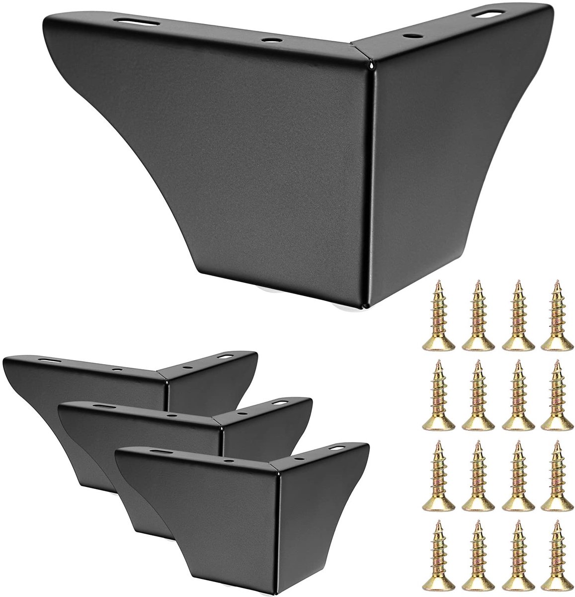 Omgoods - Set van 4 Stalen Meubelpoten voor Meubels
